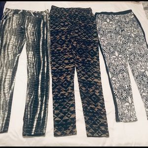 2 Leggings and 1 pair of jeggings